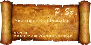 Puchinger Szilveszter névjegykártya