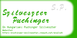 szilveszter puchinger business card